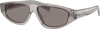 Prada C02S Zonnebril - Heren - Zonnebrillen - Grijs - 57 MM - Accessoires