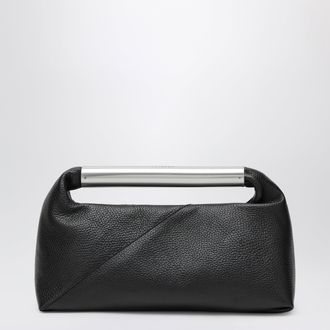 Maison Margiela Japanese Jewel Handle handbag in grained calf leather, black