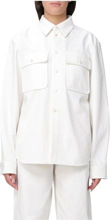 Jil Sander Overhemden, Dames, Wit, M, Witte lange mouwen overhemd voor vrouwen