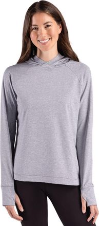 Cutter & Buck Adapt Recycled Soft Knit Stripe Womens Hooded Pullover
