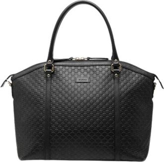 Gucci Pre-owned Dome Satchel - Dames - Vintage Handtas - Zwart - ONE Size - Leer - Vintage