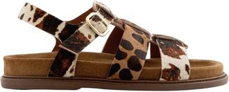 Maison Toufet Naya Sandal - Dames - Sandalen - Bruin - 38 EU - Leer - Schoenen