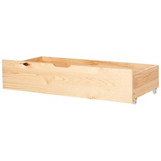 Beliani Conjunto De 2 Cajones De Almacenaje Para Cama Madera De Pino Marr&oacute;n Claro Epaney