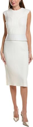 Tom Ford Leather Belt Silk-Lined Midi Dress