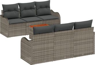 vidaXL Vidaxl - Garden Sofa Set 7 pcs Grey
