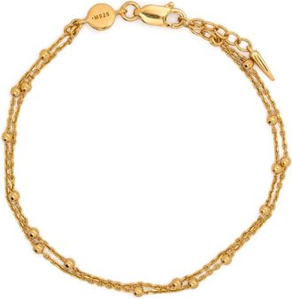 Missoma double chain bracelet - women - Gold Plated Sterling Silver - M