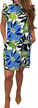 Jude Connally Shari Dress In Wild Blossom Blue