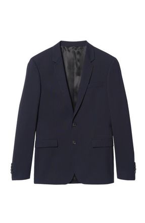 Sandro Classic wool suit jacket in Navy Blue at Nordstrom, Size 46 Eu