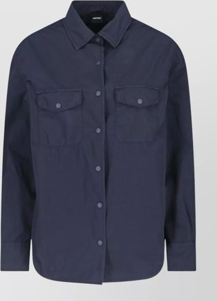 Aspesi collared jacket flap pockets long sleeves