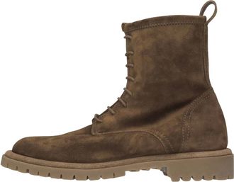 Officine Creative Botas de Combate de Ante - Shoes - Mujer - Marr&oacute;n - 36 EU