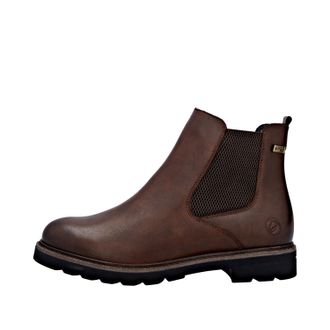 Remonte Chelseaboots REMONTE, Damen, Gr. 37, nuss, Elastischer Einsatz, Leder, unifarben, Schuhe Chelseaboots, Winterstiefelette, Klassik-Boots mit wasserabwe
