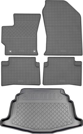 OEM Toyota Corolla Xii E210 / Corolla Xii E210 Hybrid Hatchback (5 Puertas) Desde Febrero De 2019: Juego De Alfombrillas De Goma Para Coche + Alfombrilla 