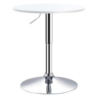HOMCOM Mesa de bar 60x60x93 cm blanco