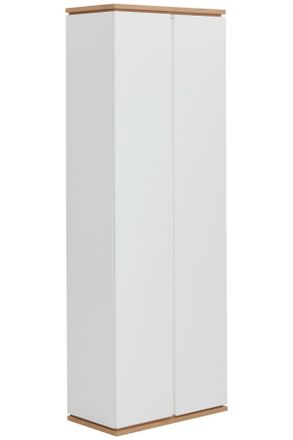 Xora Garderobenschrank, Weiß, Eiche Artisan, Holzwerkstoff, 5 Fächer, 70x200x37.8 cm, Beimöbel erhältlich, Garderobe, Garderoben-Sets &