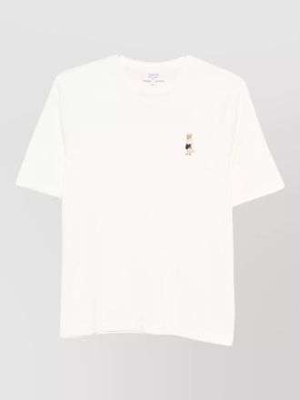 Maison Kitsun&eacute; organic cotton embroidered short-sleeve t-shirt