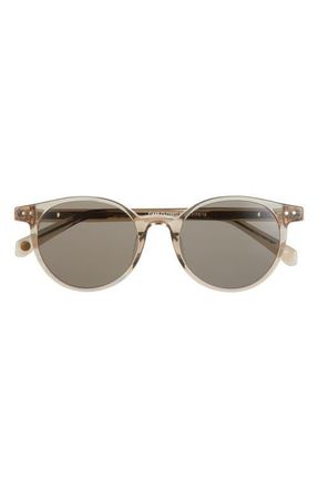 Eyebobs Case Closed 50mm Polarized Round Sunglasses in Olive Crystal /Polarized Grey at Nordstrom