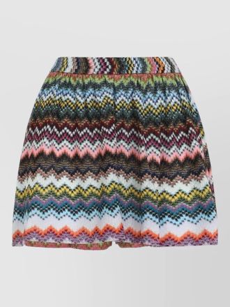 Missoni high waist chevron pleated shorts