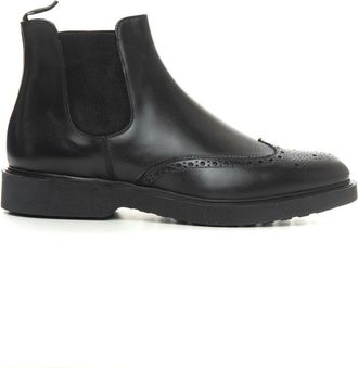 Marechiaro 1962 Leren Wing Cap Boot - Heren - Chelseaboots - Zwart - 40 EU - Leer - Schoenen