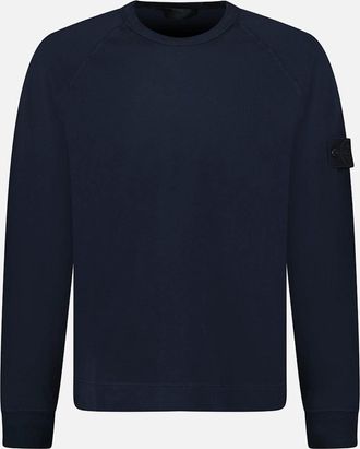 Stone Island Mens Stone Island Ghost Badge Crewneck Sweatshirt Navy - Size: 38