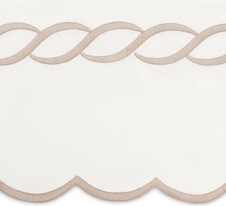 Matouk Classic Chain Scallop Duvet Cover in Dune at Nordstrom, Size Full