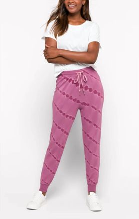 Splendid Journey Jogger In Bordeaux Tie Dye