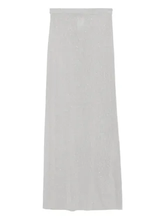 Tom Ford Silver Embellished Maxi Skirt