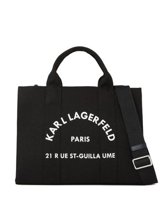 Karl Lagerfeld Medium Rue St-Guillaume vierkante shopper - Zwart