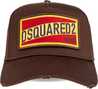 Dsquared2 Cappello da baseball con effetto vissuto - Marrone