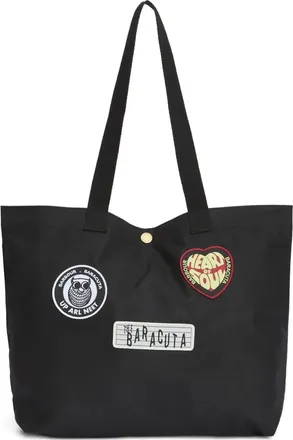 Barbour Borsa tote con applicazione - Nero