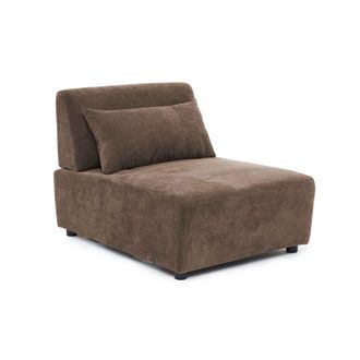 Oviala Sill&oacute;n para sof&aacute; modular respaldo ajustable de 85 cm chocolate