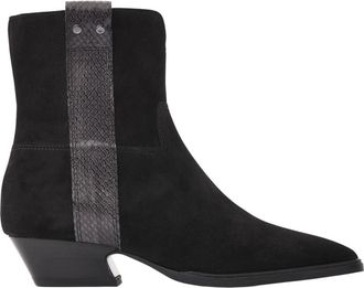 VIA VAI Keira Weston Enkellaarsjes - Dames - Cowboylaarzen - Zwart - 40 EU - Leer - Schoenen
