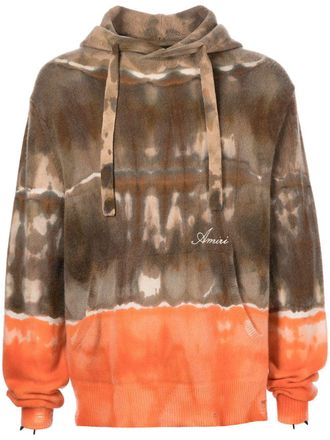 Amiri Felpa con fantasia tie-dye - Marrone