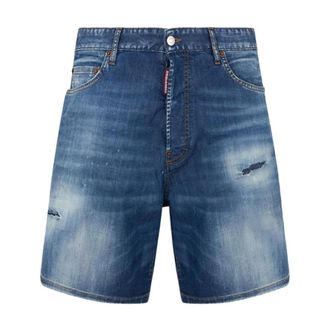 Dsquared2 Korte Broeken, Heren, Blauw, M, Denim, Denim Shorts