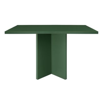 Really Nice Things Mesa de comedor rectangular tablero laminado 3cm verde cedro 90x120