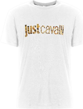 Just Cavalli T-shirts en Polos - Heren - T-shirts - Wit - 2XL - Tops
