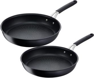 Lagostina Lagostina - Juego De 2 Sartenes Antiadherentes 24 Y 28cm Negro - 012165600002