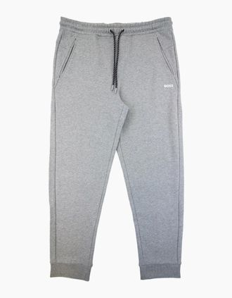 HUGO BOSS Mens Hugo Boss Hadiko Embroidered Contrast Logo Track Pants Grey 059 - Size: 38/Regular