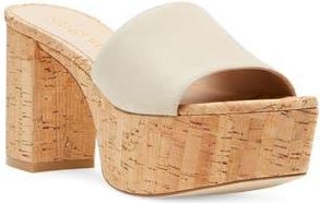 Stuart Weitzman Squarehigh Platform 95 Slide Sandal in Dune at Nordstrom Rack, Size 10.5