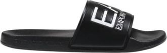 Emporio Armani Print Pattern PVC Slippers - Heren - Sandalen - Zwart - 37 EU - Schoenen