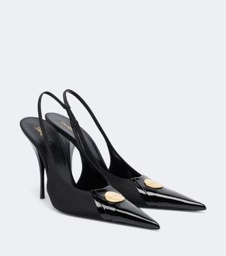 Saint Laurent Louis satin slingback pumps
