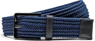 Nike Mens Stretch Woven Belt, Navy Herringbone, M