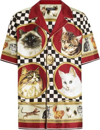 Dolce & Gabbana Printed Shirt - Mens - Silk