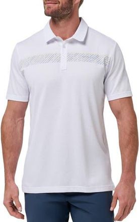 Travis Mathew Landline Chest Stripe Polo in White at Nordstrom Rack, Size Xxx-Large