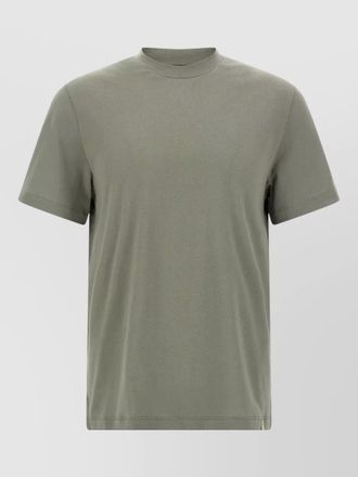 Brioni cotton crew neck t shirt side slit
