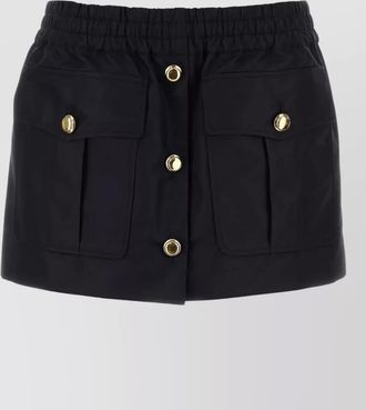 Miu Miu mini skirt with elastic waistband and pockets
