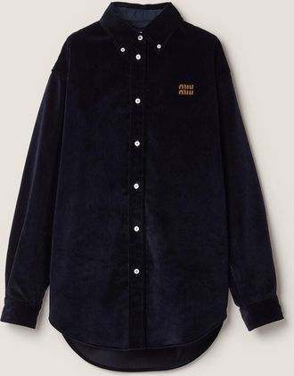 Miu Miu Corduroy and suede shirt
