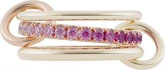 Spinelli Kilcollin Petunia Ombré Pink Sapphire Linked Ring in Yellow Gold at Nordstrom, Size 7