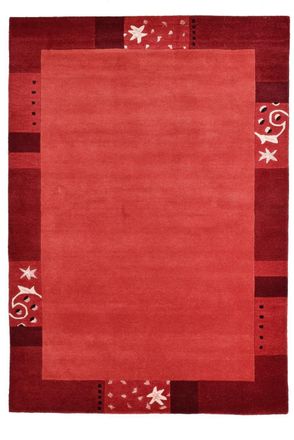 THEKO Alfombra gabbeh floral de lana hecha a mano