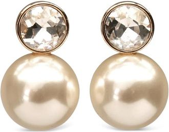 Carolina Herrera Crystal Detail Earrings - female - Carolina Herrera - Earrings - Yellow - ONE SIZE - Accessories