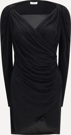 Balmain Draped jersey mini Dress Female 38